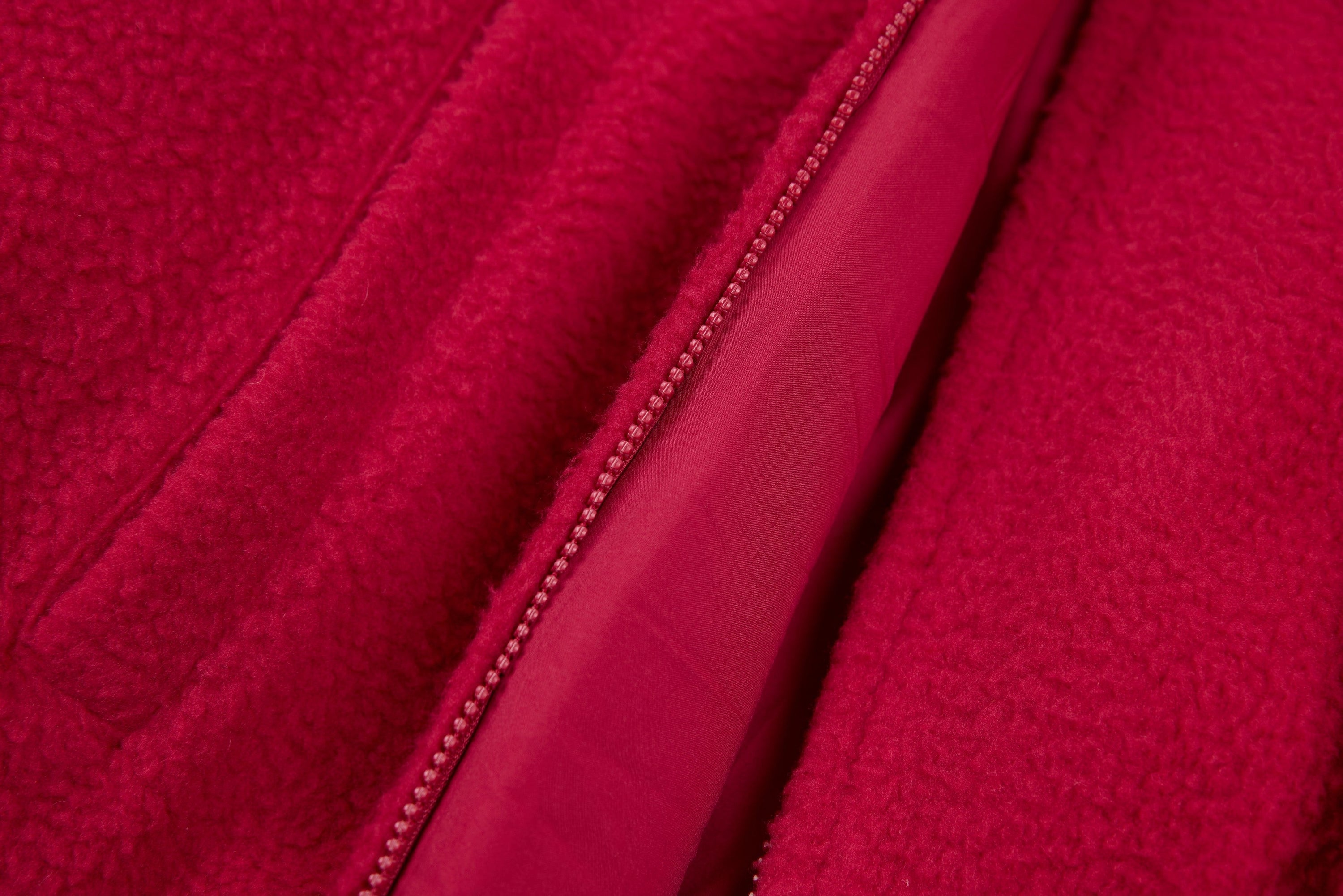 SES Fleece Track Jacket | Cropped Zip-Up with Stripe Sleeves