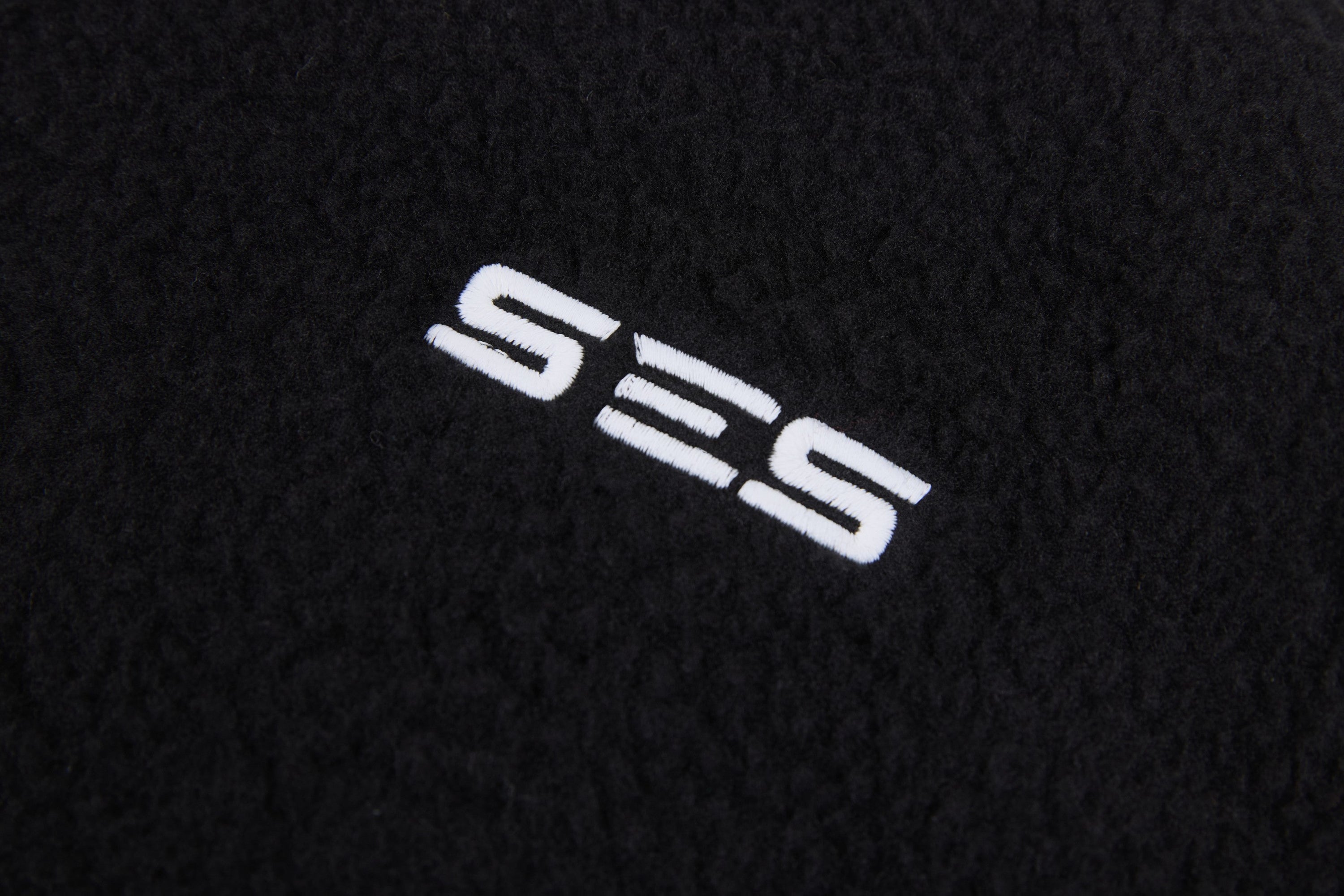 SES Oversized Fleece Track Jacket | Black with Stripe Sleeves