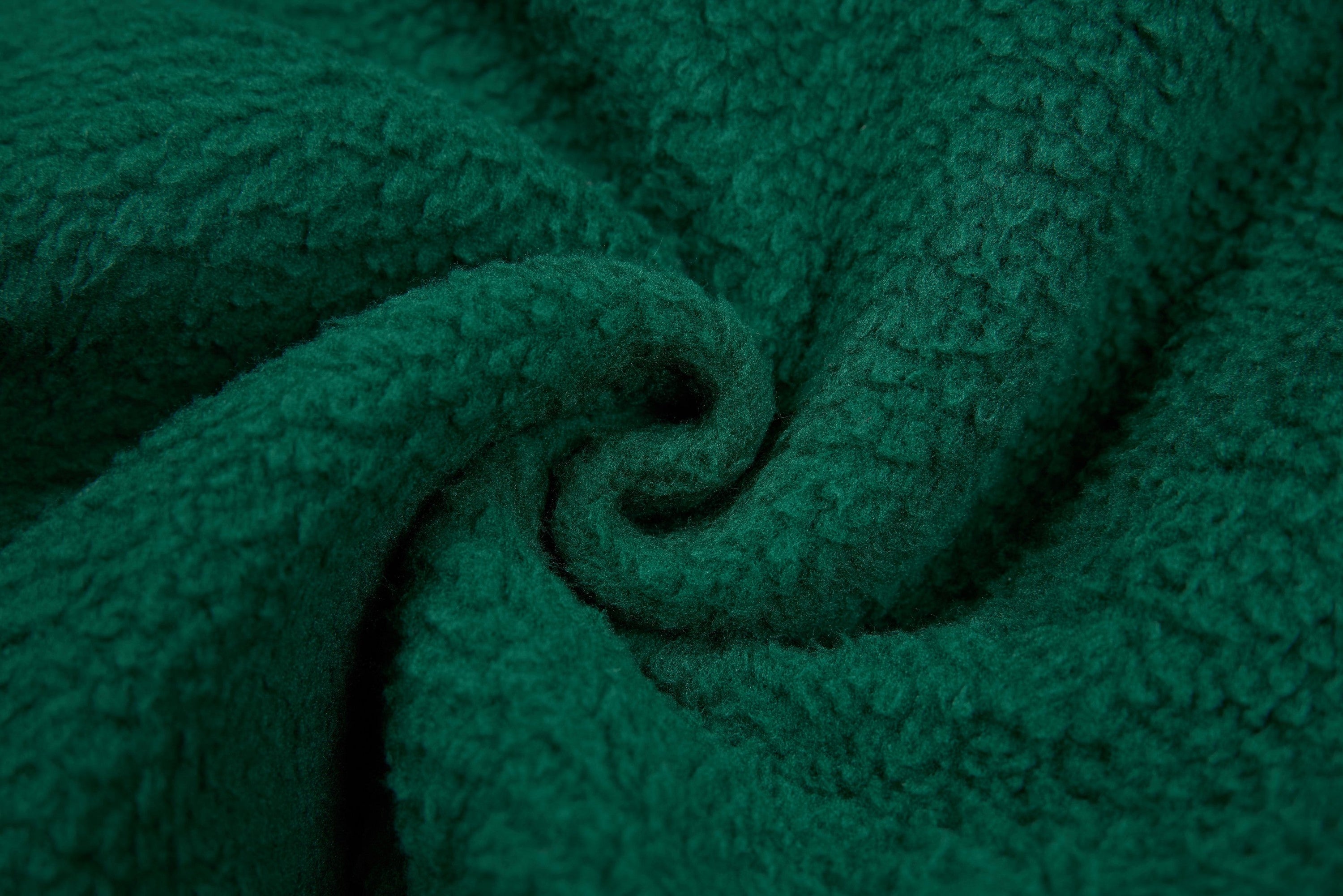 Oversized Sherpa Fleece Track Jacket with Stripe Sleeves