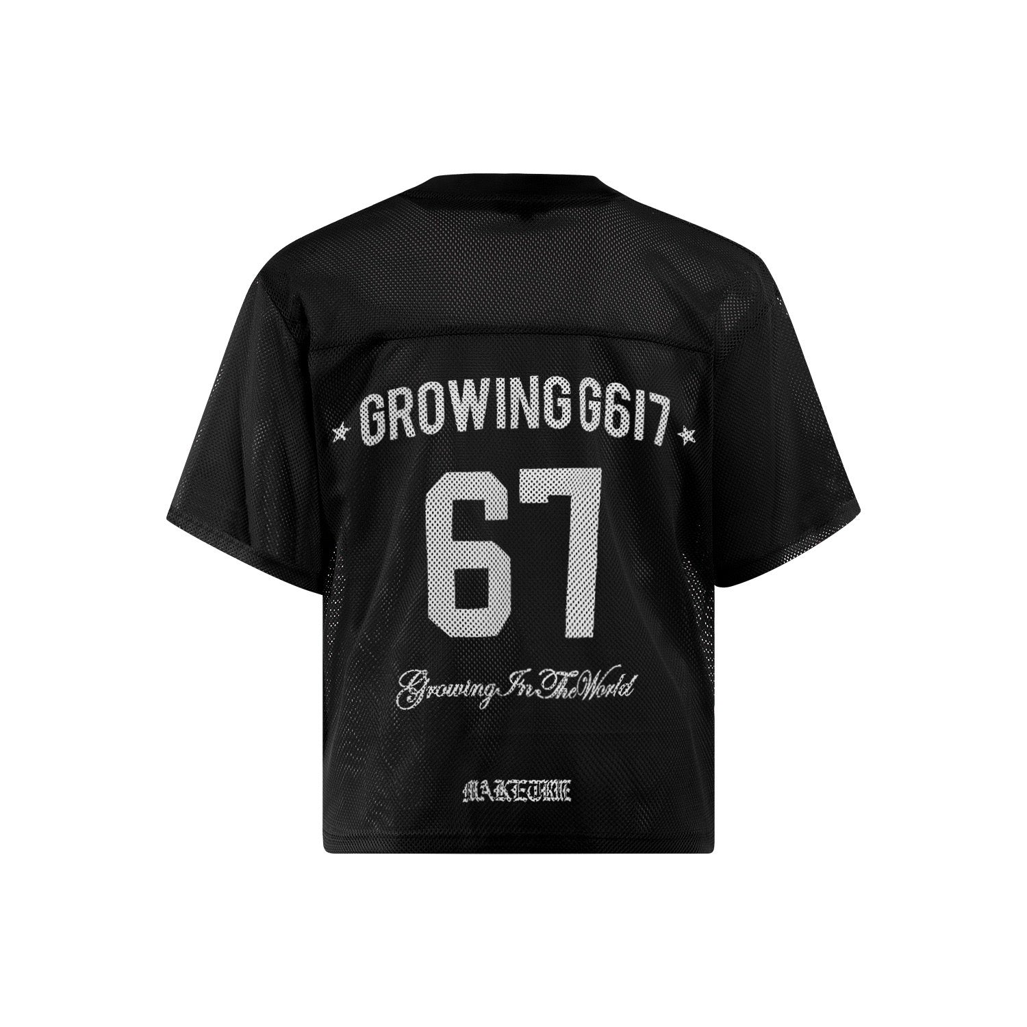 Growing G617 Mesh Jersey Tee | Varsity Number 67 Streetwear