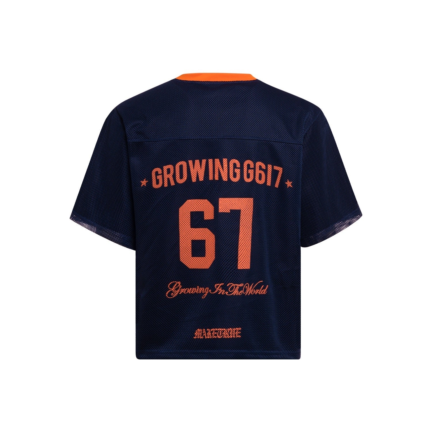 Growing G617 Mesh Jersey Tee | Varsity Number 67 Streetwear