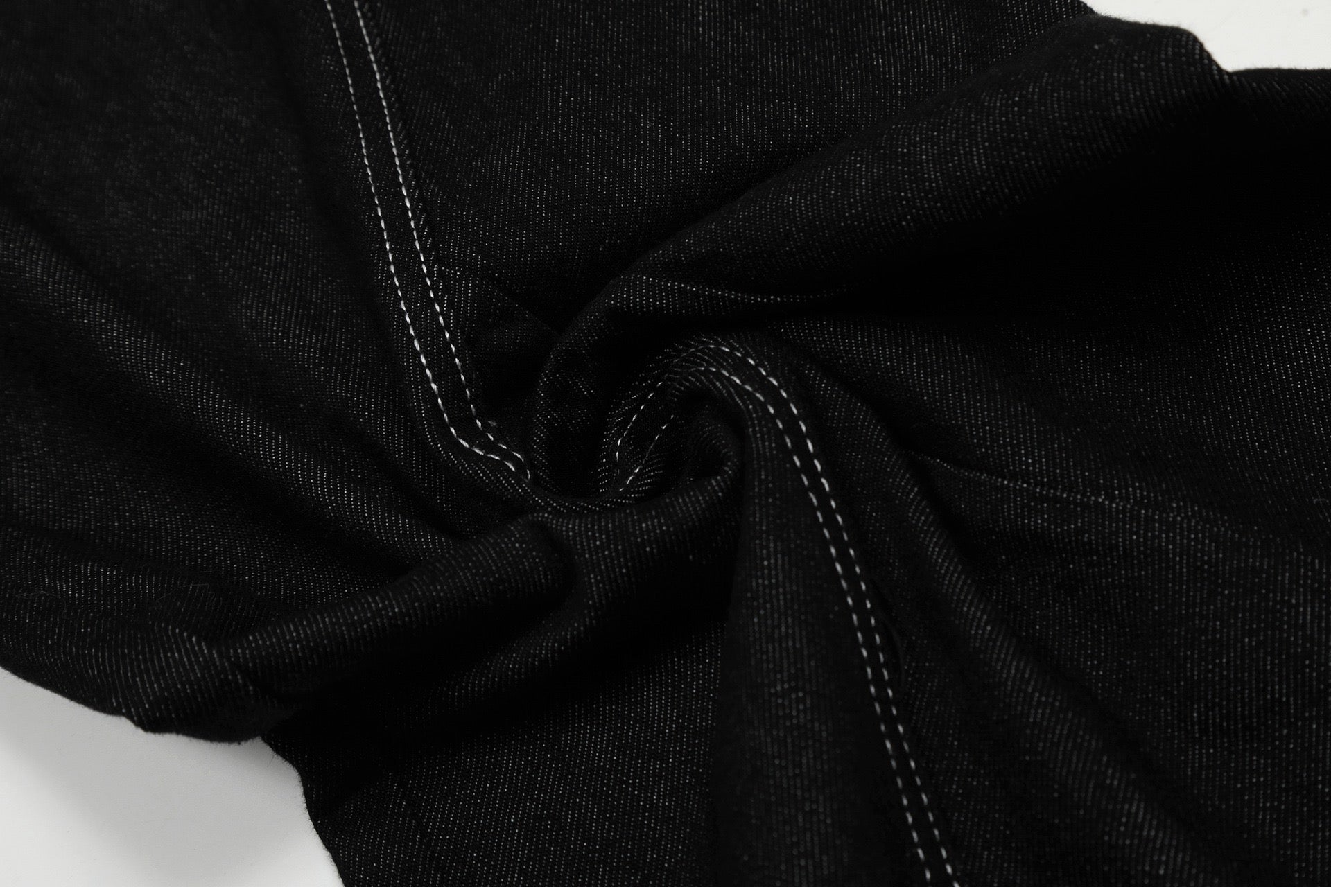 Omirad Contrast-Stitch Sculpted Wide-Leg Jeans | Dark Denim