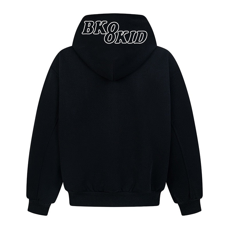 Omirad BKOKID Contrast Seam Zip Hoodie | Street Style