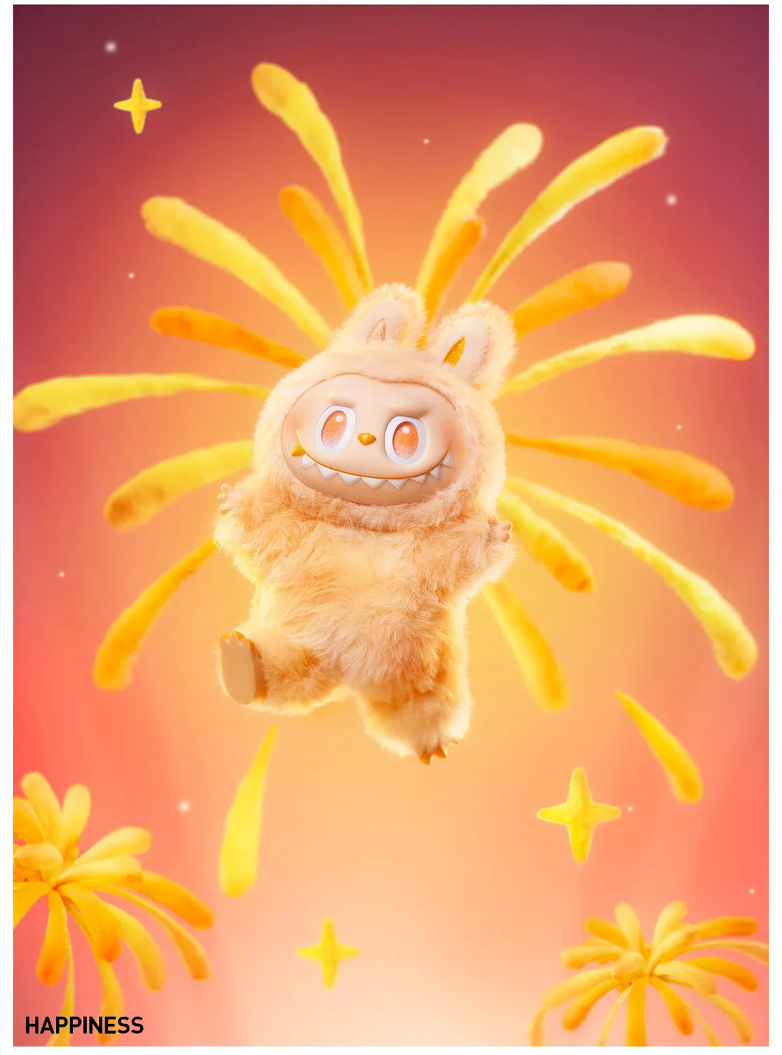 POP MART Labubu HAPPINESS Plush Doll Keychain – The Monsters Energy Series Collectible