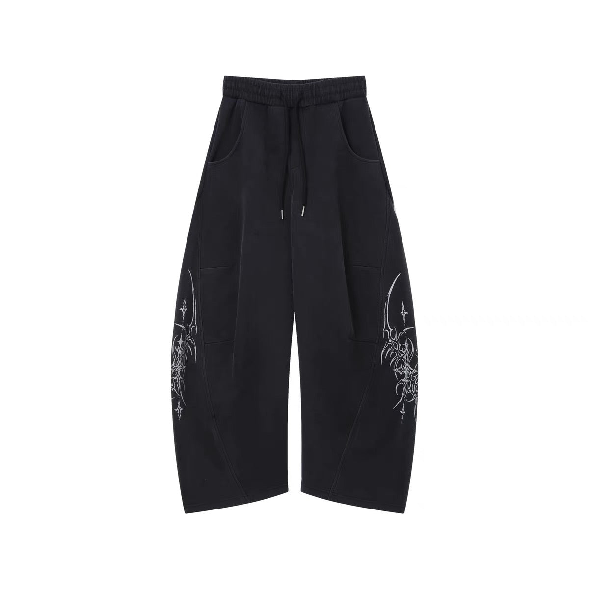 Gothic Vine Zip Hoodie & Wide-Leg Pants Set | "07" Print