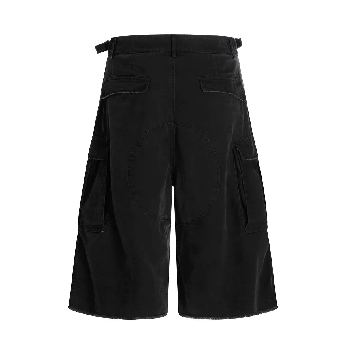 Omirad Washed Layer-Panel Cargo Shorts | Wide-Leg Streetwear