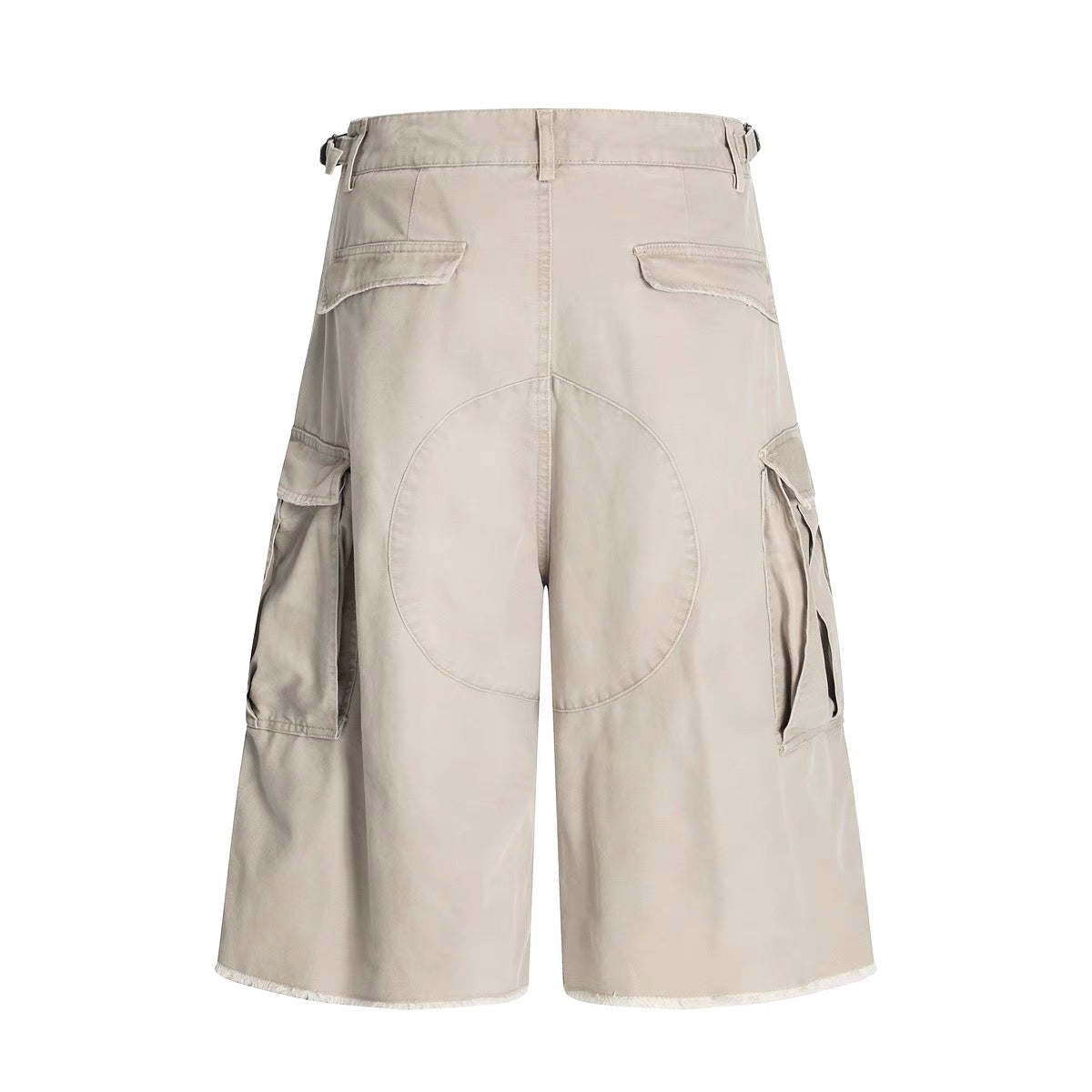 Omirad Washed Layer-Panel Cargo Shorts | Wide-Leg Streetwear