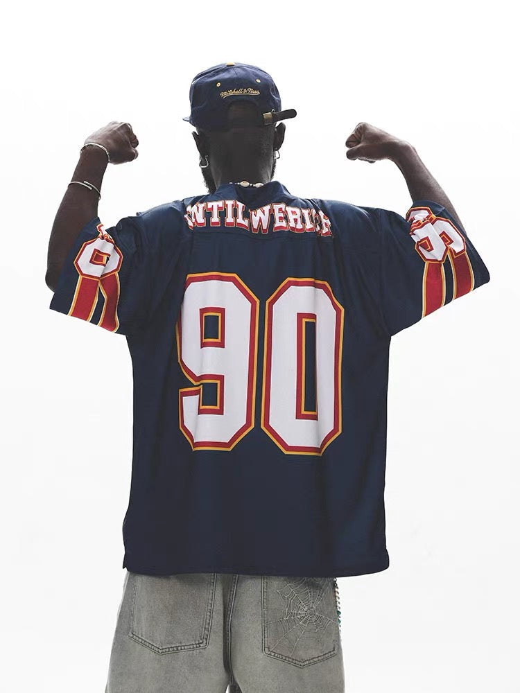 UntilWeRich Cosmic Football Mesh Jersey | Retro Streetwear