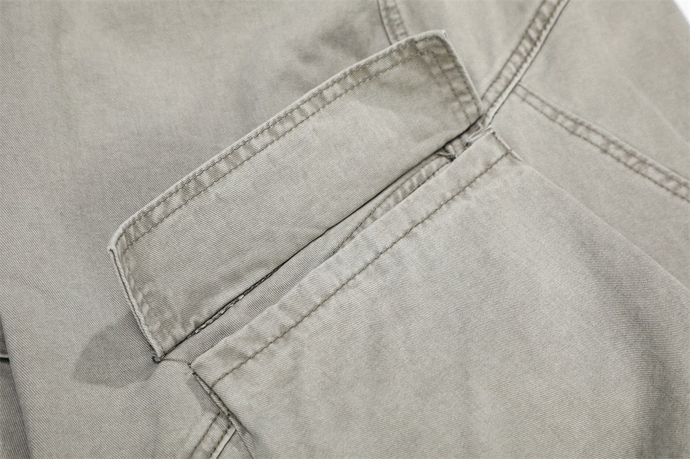 Curved-Panel Cargo Wide-Leg Pants | Balloon Silhouette