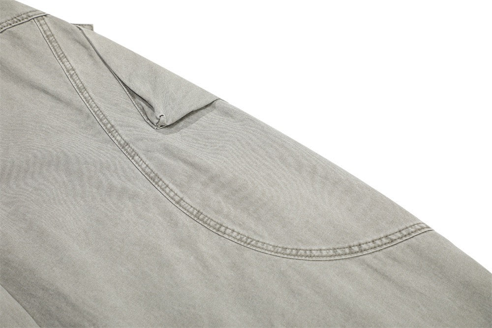 Curved-Panel Cargo Wide-Leg Pants | Balloon Silhouette
