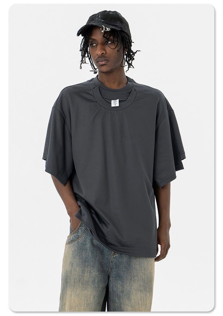 Omirad Dual-Layer Optical Illusion Oversized T-Shirt