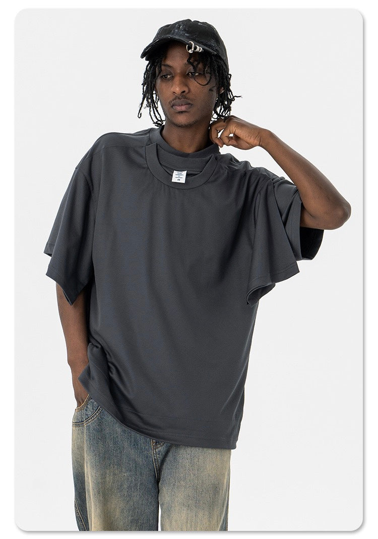 Omirad Dual-Layer Optical Illusion Oversized T-Shirt