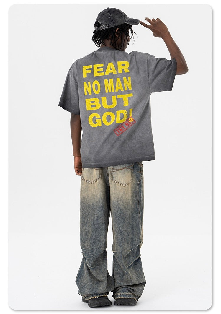 Omirad Vision Oversized Graphic Tee | Washed Gray Crown of Thorns