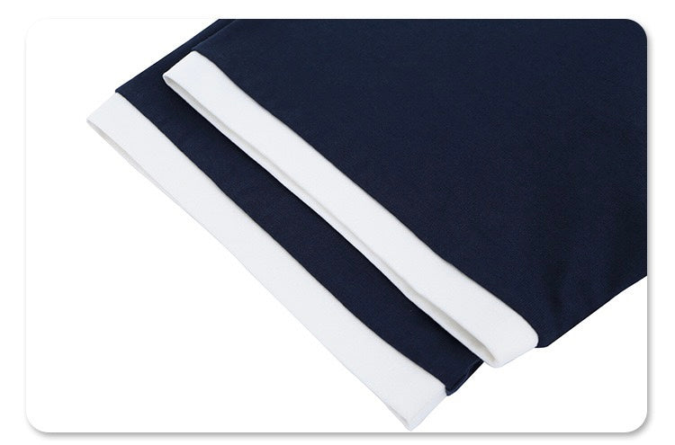 Retro Varsity Crest Football Tee | Oversized Navy Jersey