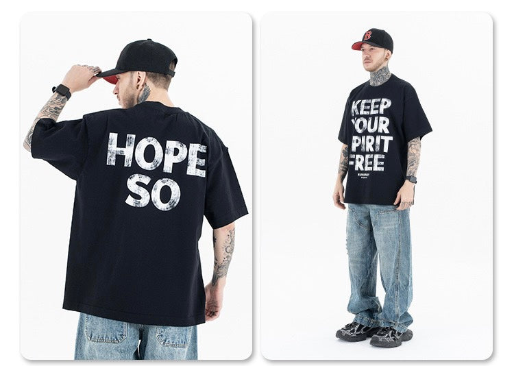 Omirad Keep Your Spirit Free Oversized Graphic Tee