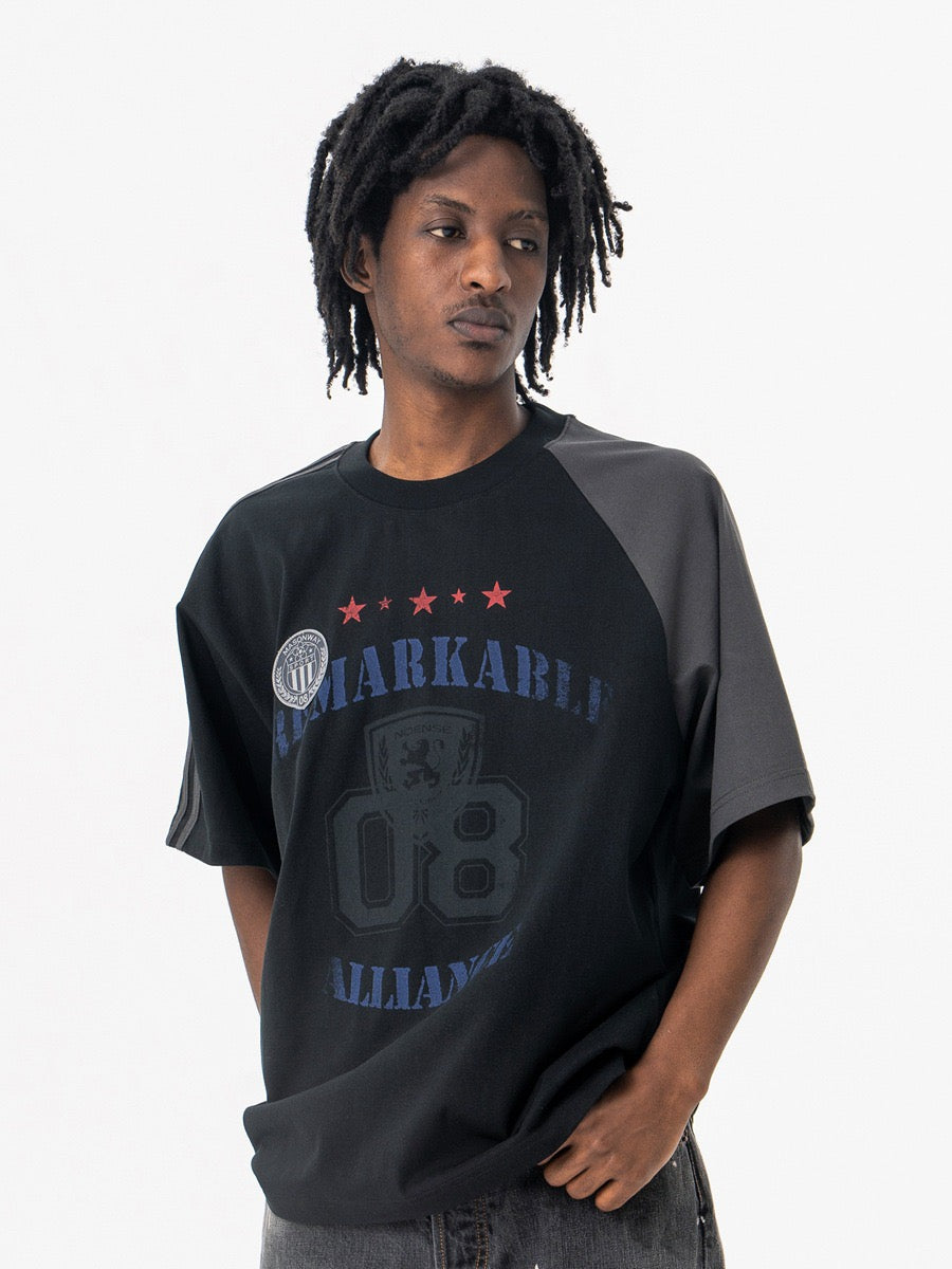Omirad Alliance Varsity Tee | Contrast Panel Collegiate T-Shirt