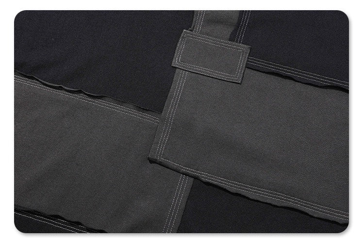 Deconstructed Patchwork Panel Oversized T-Shirt | Streetwear