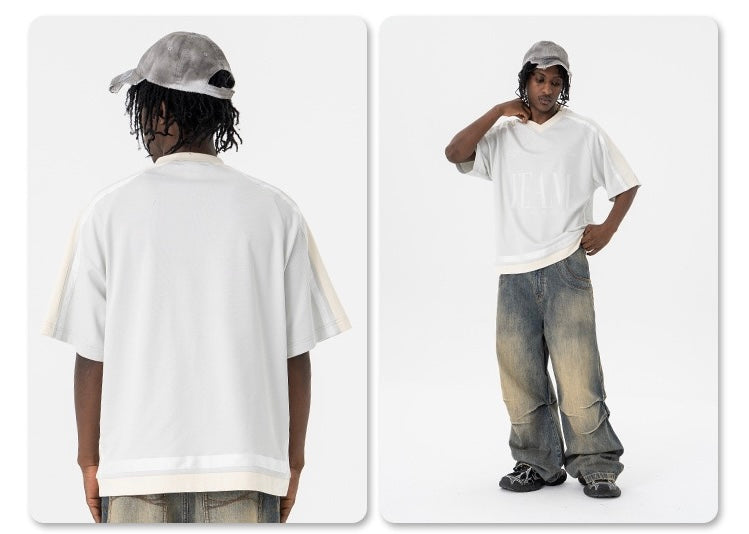 Omirad Team Varsity Mesh Tee | Retro Sportwear Oversized Fit