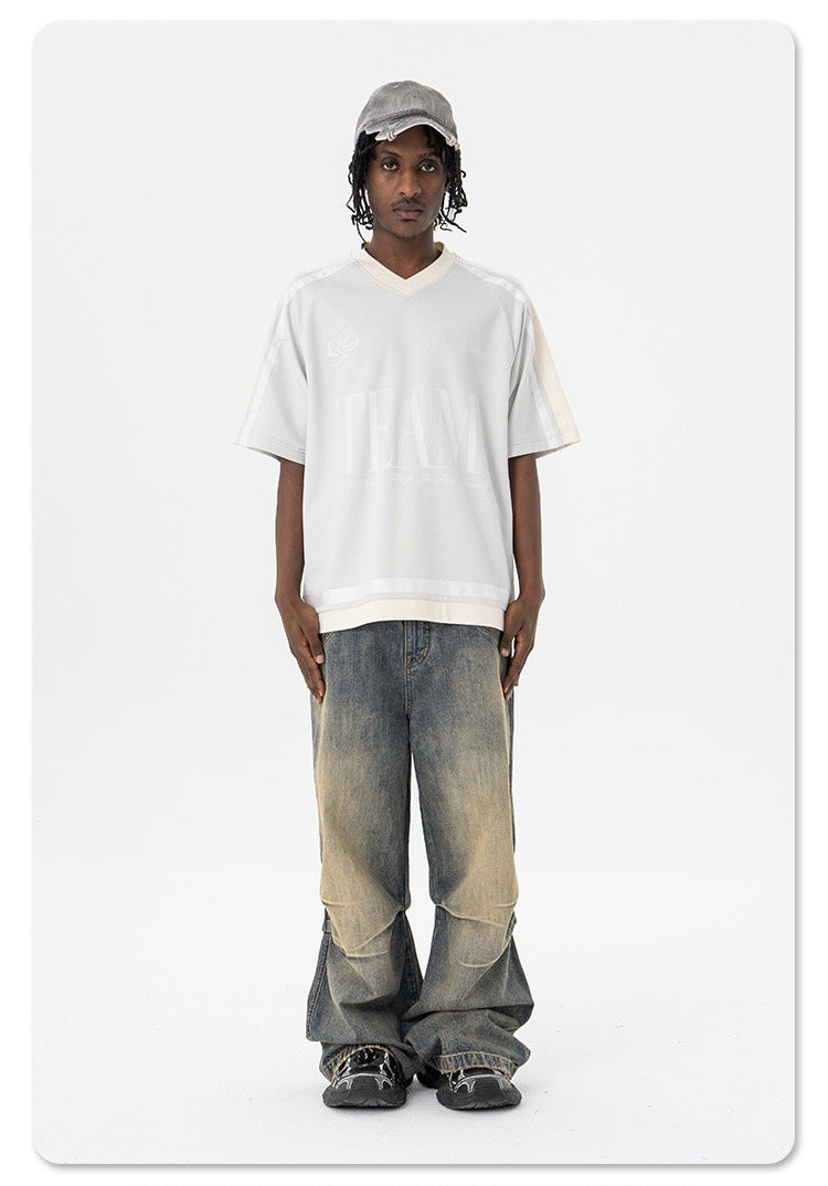 Omirad Team Varsity Mesh Tee | Retro Sportwear Oversized Fit
