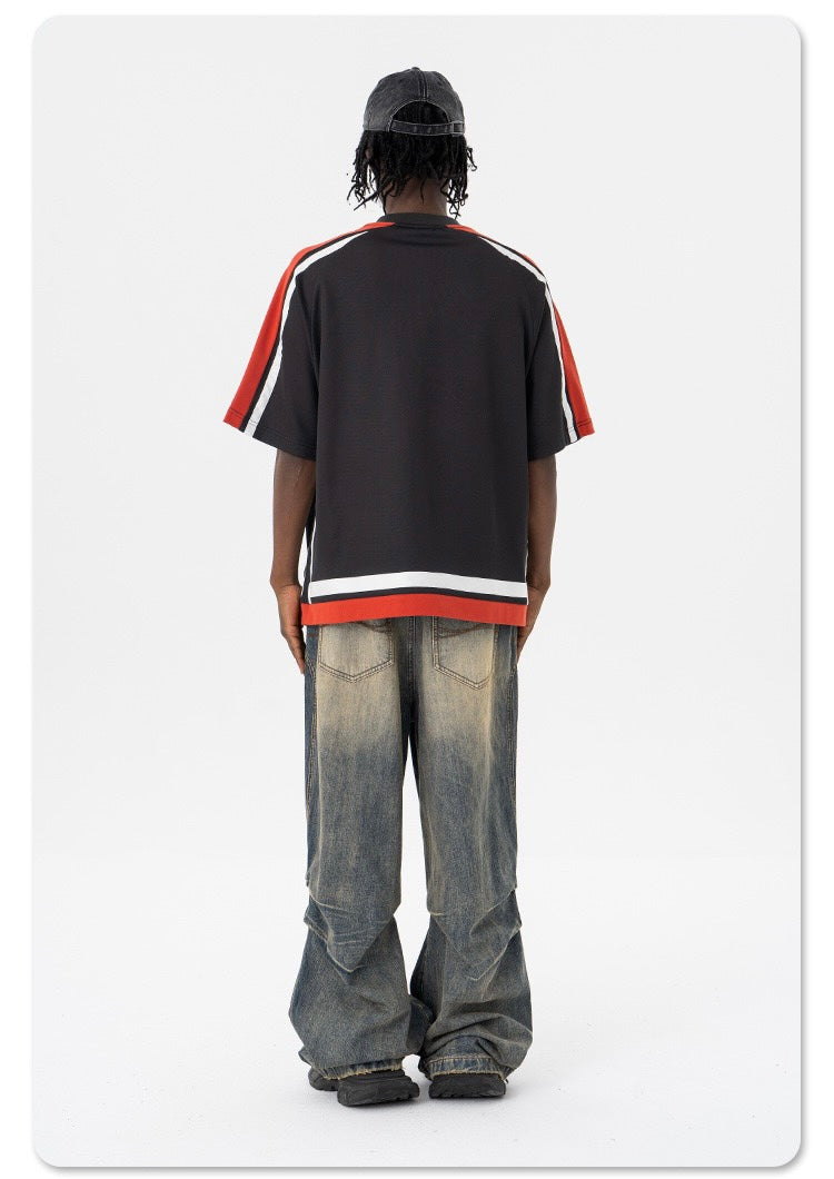 Omirad Team Varsity Mesh Tee | Retro Sportwear Oversized Fit