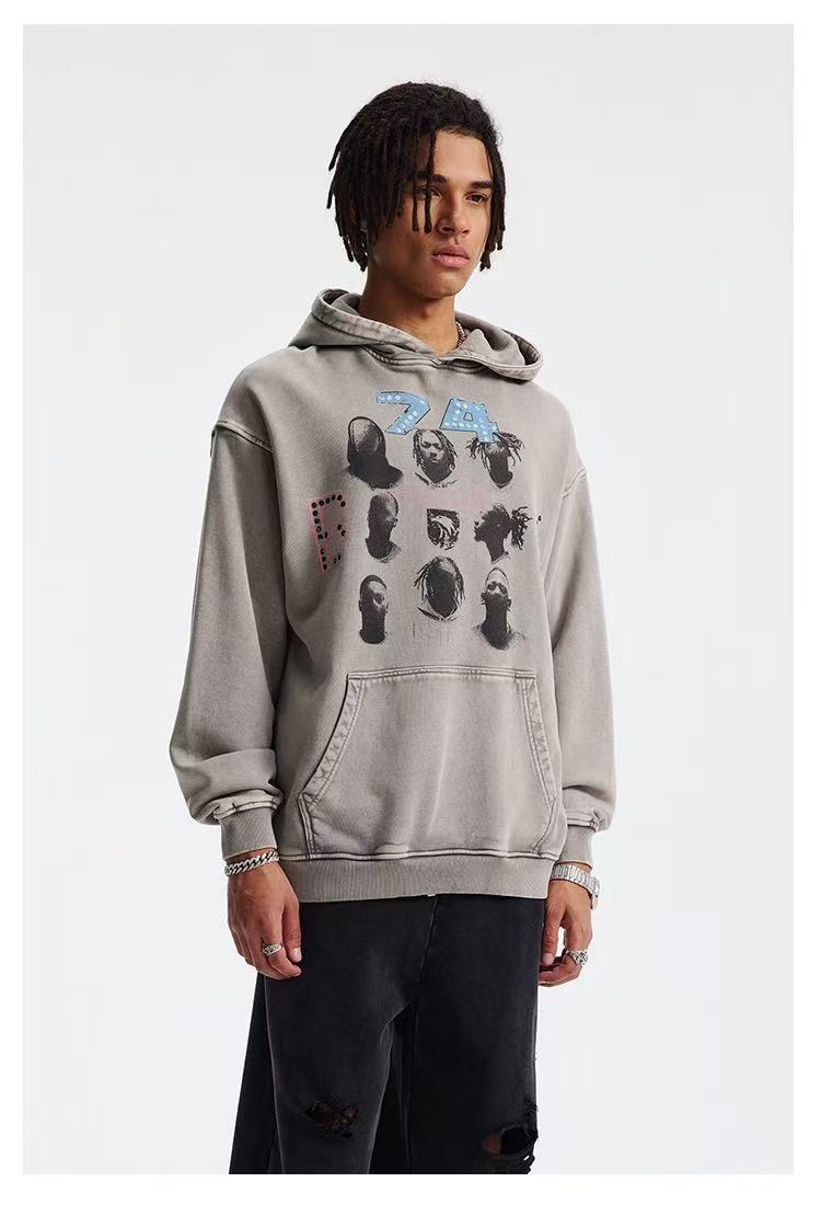 Vintage Washed Artist Graphic Hoodie | Streetwear Oversized Fit