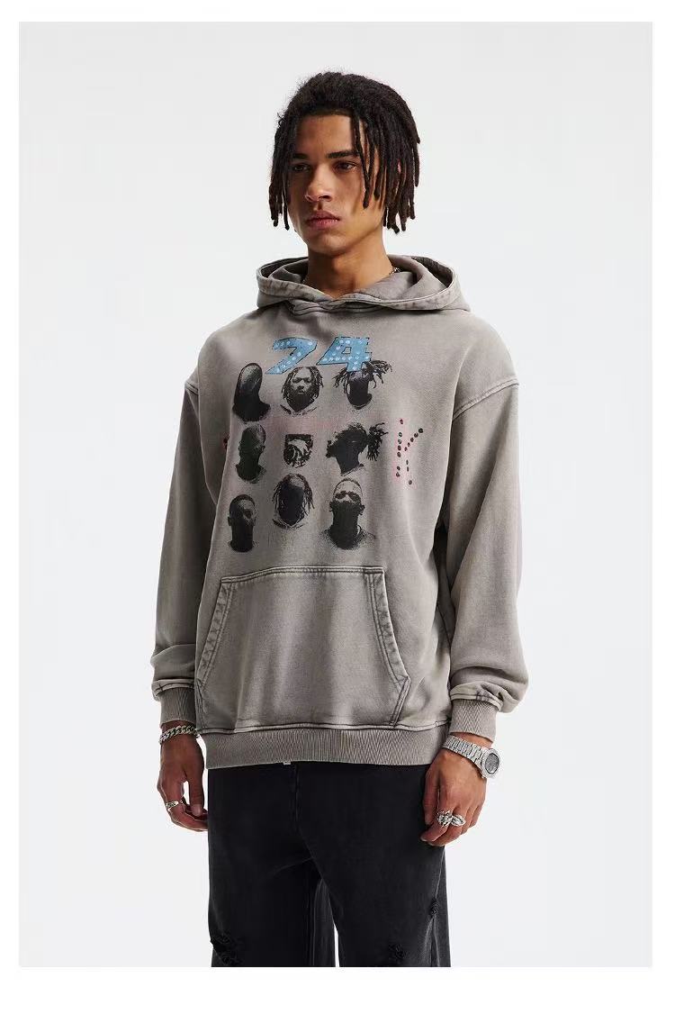 Vintage Washed Artist Graphic Hoodie | Streetwear Oversized Fit