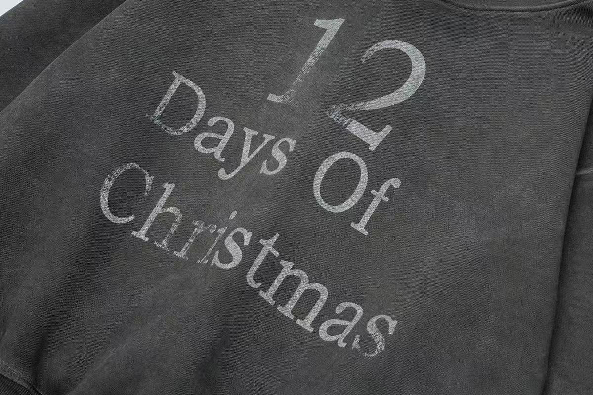 12 Days of Christmas Vintage Washed Pullover Hoodie
