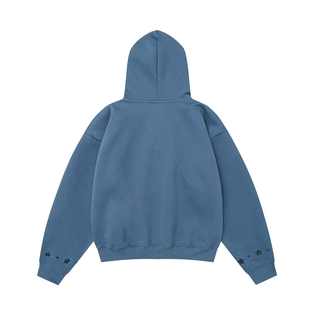Star-Studded Distressed Graphic Pullover Hoodie | Oversized Fit