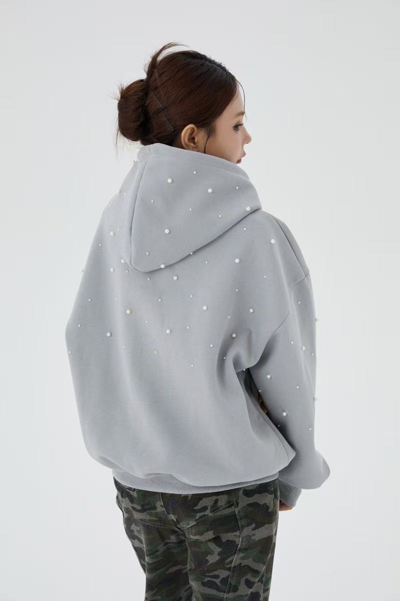 The Starstwinkle Pearl Embellished Script Pullover Hoodie