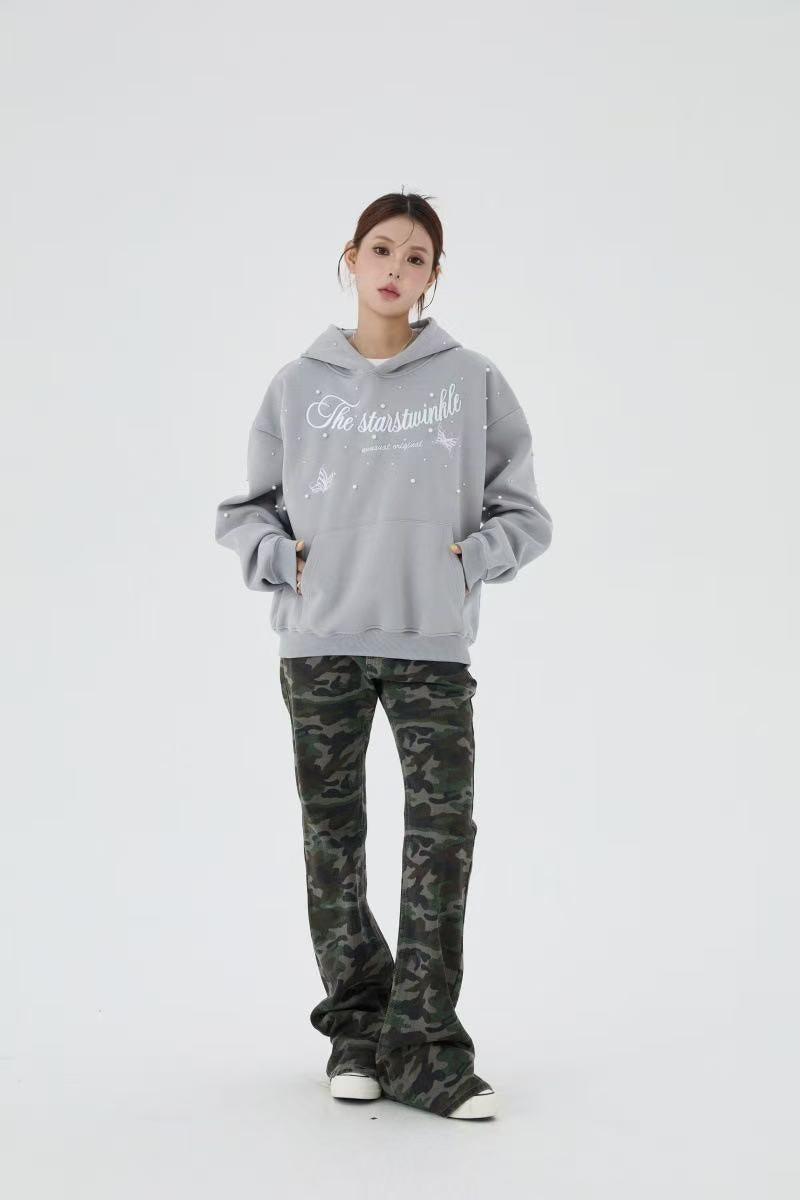 The Starstwinkle Pearl Embellished Script Pullover Hoodie