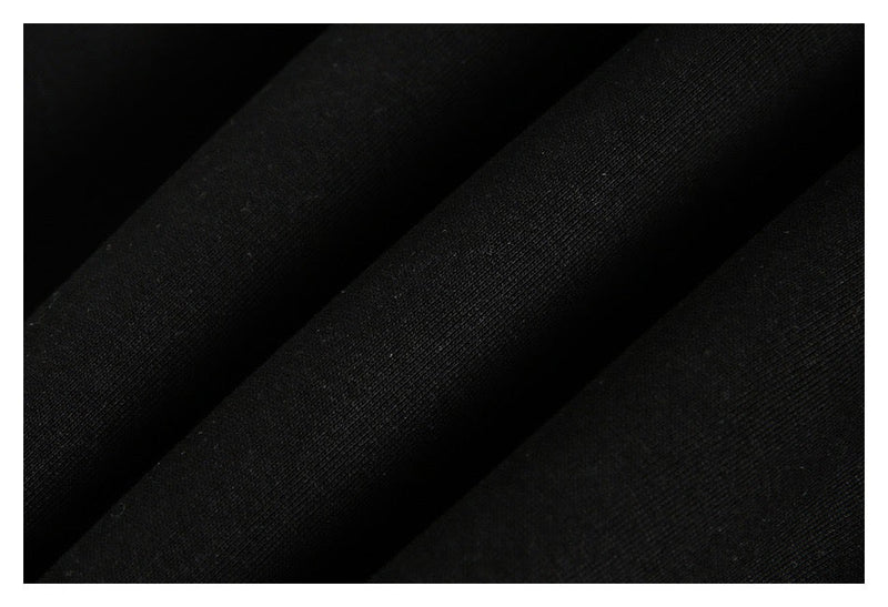 Close-up of black hoodie fabric texture