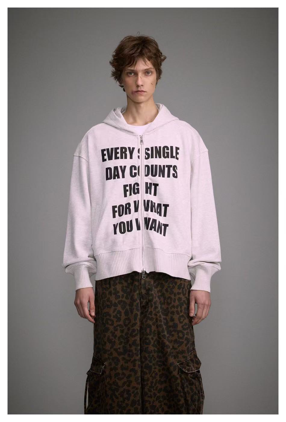 Omirad Every Single Day Zip-Up Hoodie | Slogan Streetwear