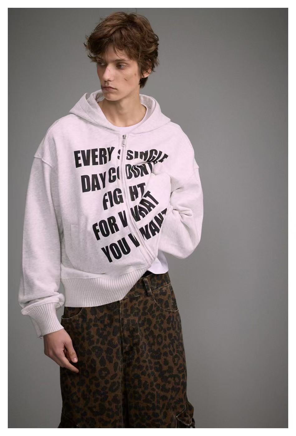 Omirad Every Single Day Zip-Up Hoodie | Slogan Streetwear