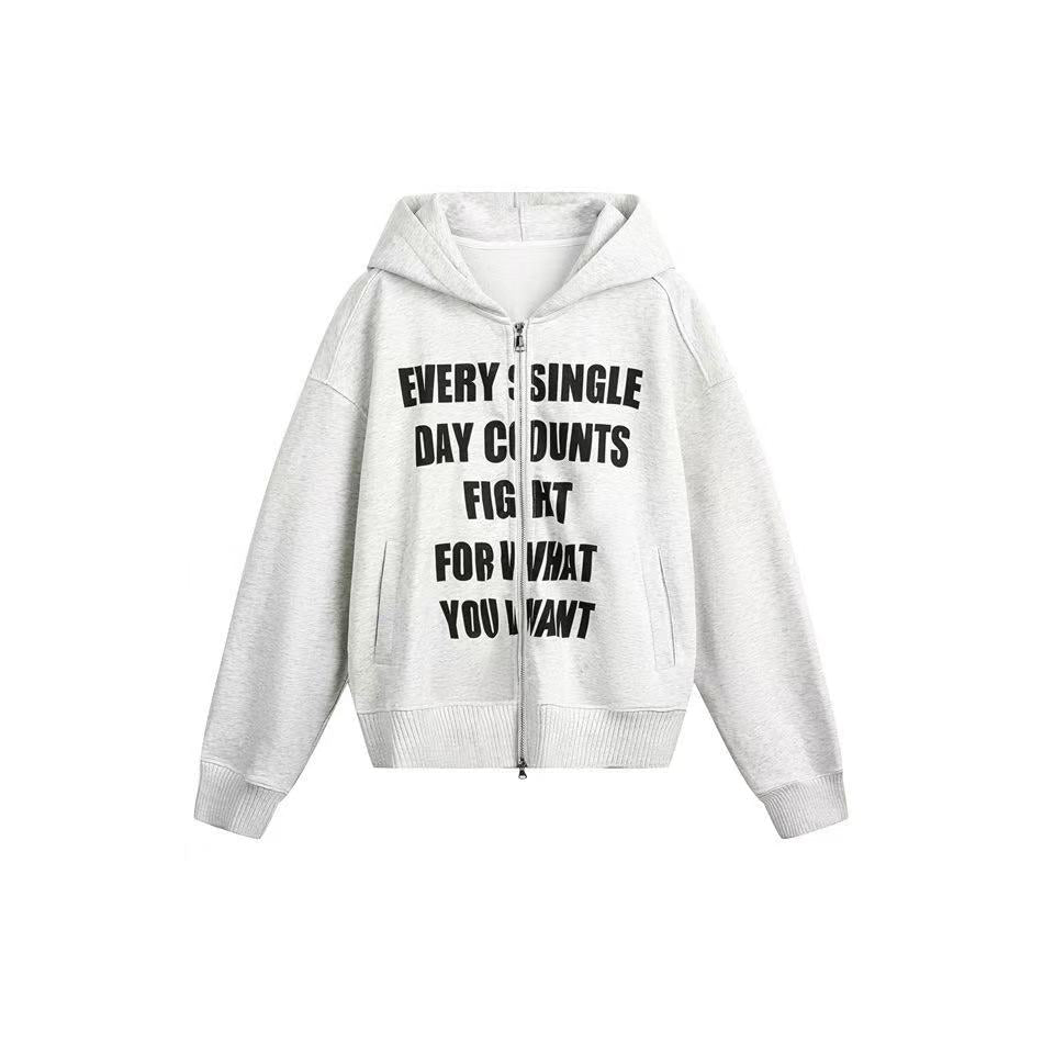 Omirad Every Single Day Zip-Up Hoodie | Slogan Streetwear