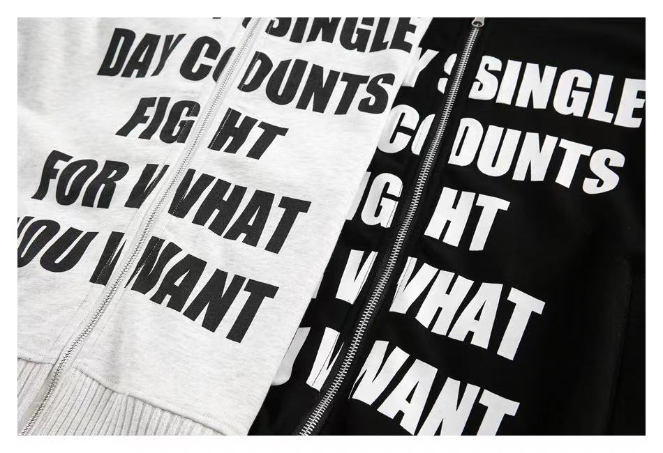 Omirad Every Single Day Zip-Up Hoodie | Slogan Streetwear