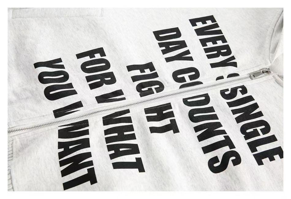 Omirad Every Single Day Zip-Up Hoodie | Slogan Streetwear