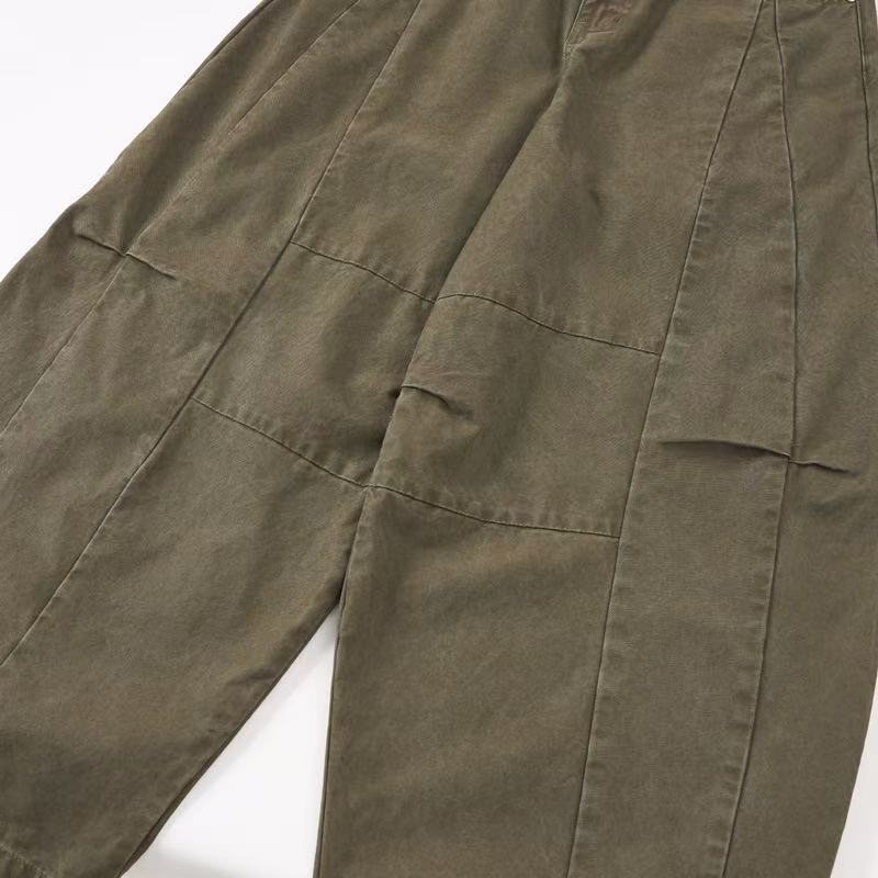 Wide-Leg Balloon Utility Pants | 100% Cotton Workwear
