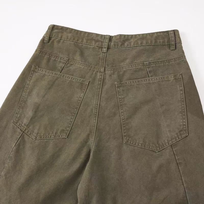 Wide-Leg Balloon Utility Pants | 100% Cotton Workwear