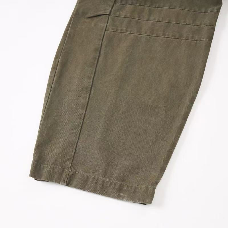 Wide-Leg Balloon Utility Pants | 100% Cotton Workwear