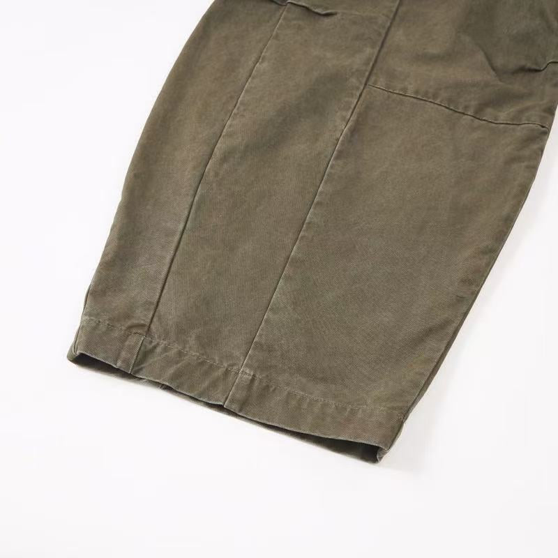Wide-Leg Balloon Utility Pants | 100% Cotton Workwear