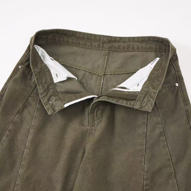 Wide-Leg Balloon Utility Pants | 100% Cotton Workwear