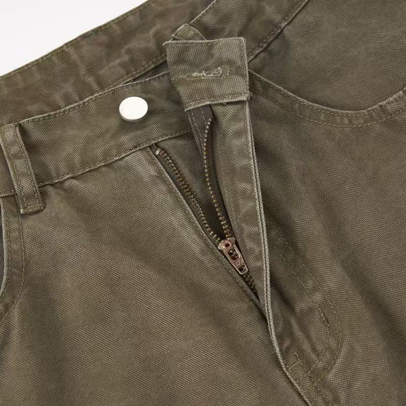 Wide-Leg Balloon Utility Pants | 100% Cotton Workwear