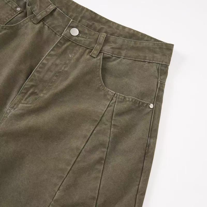 Wide-Leg Balloon Utility Pants | 100% Cotton Workwear