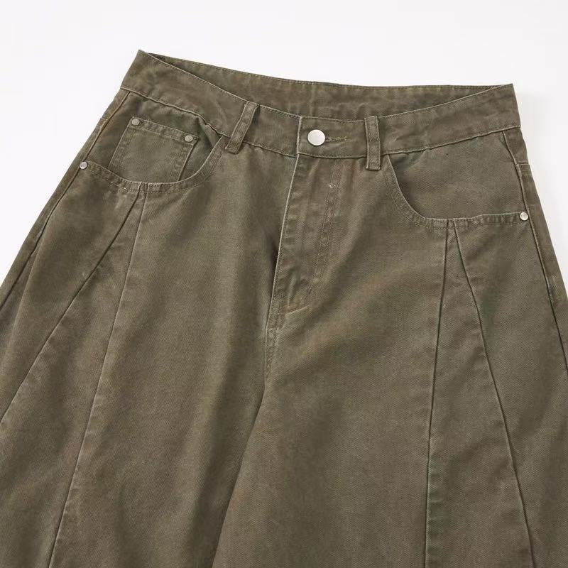 Wide-Leg Balloon Utility Pants | 100% Cotton Workwear