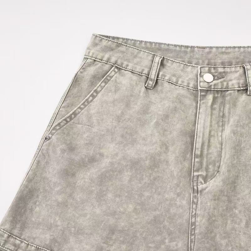 Omirad Vintage Wash Wide-Leg Cargo Pants | 100% Cotton