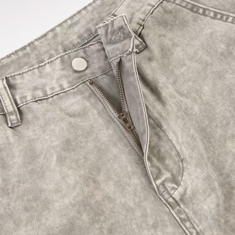 Omirad Vintage Wash Wide-Leg Cargo Pants | 100% Cotton