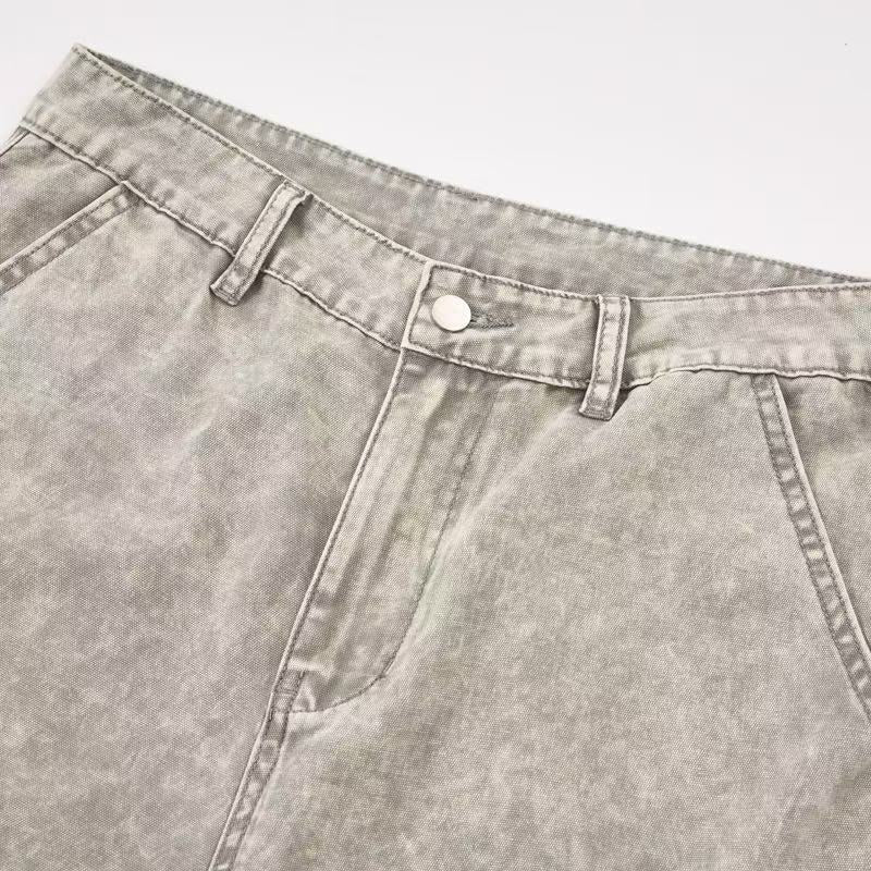 Omirad Vintage Wash Wide-Leg Cargo Pants | 100% Cotton