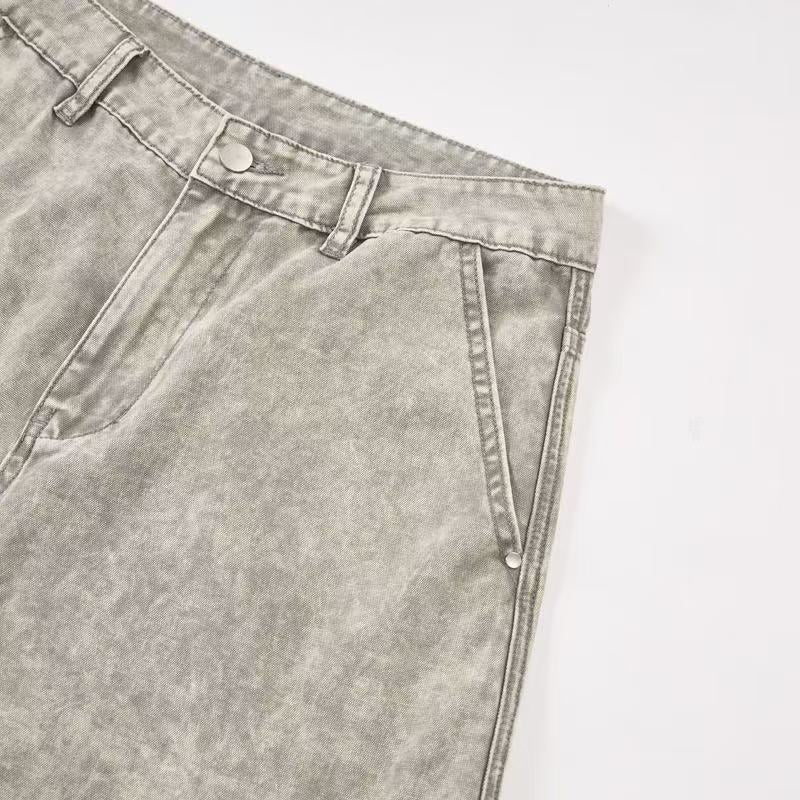 Omirad Vintage Wash Wide-Leg Cargo Pants | 100% Cotton