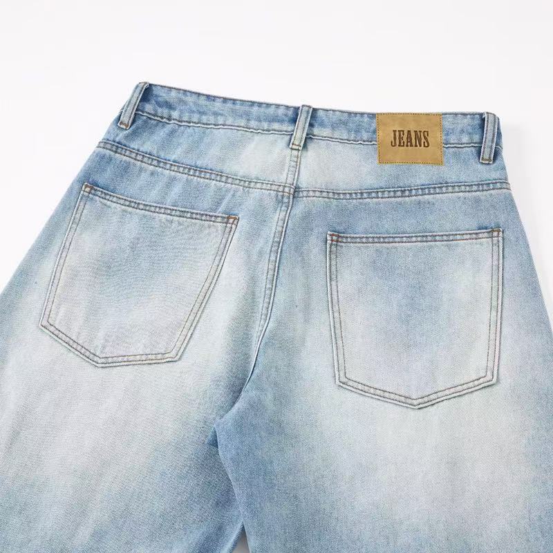 Light Wash Balloon Wide-Leg Jeans | Oversized Denim Pants