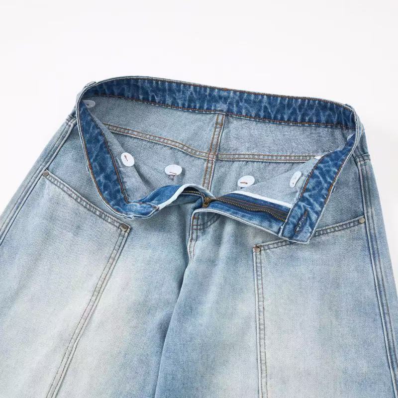 Light Wash Balloon Wide-Leg Jeans | Oversized Denim Pants